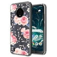 thumbnail image 2 of Case and Pouch Bundle for Nokia C200: Slim Series TPU Protector Case (Vintage Pink Floral) and Vertical Rugged Nylon Belt Holster, 2 of 9