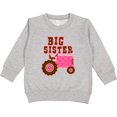 thumbnail image 2 of Inktastic Pink Tractor Big Sister Toddler Sweatshirt, 2 of 4
