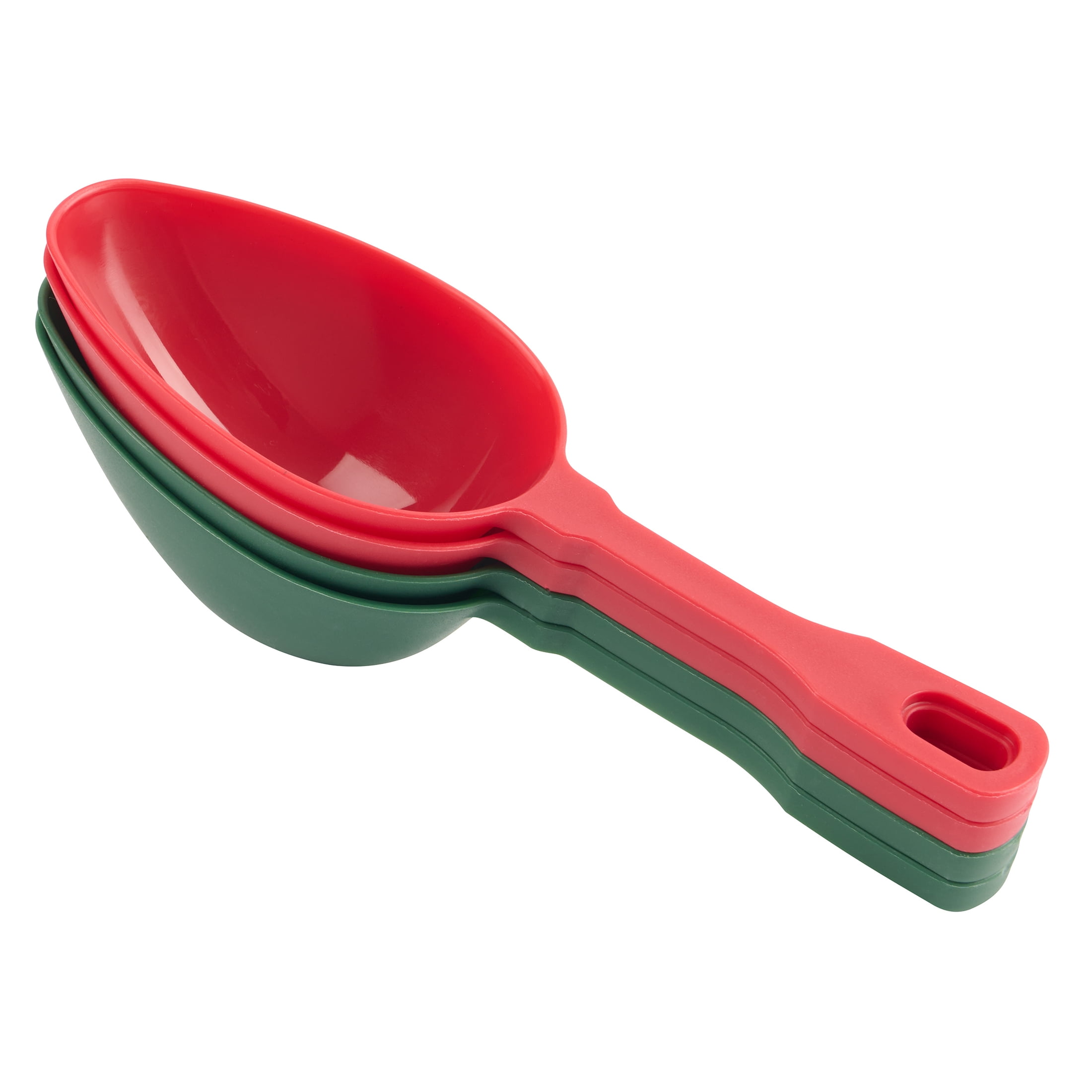 Holiday Time 4 Piece Mini Candy Shovel Scoop Set, Red and Green