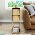 thumbnail image 6 of Fsbecl Mid Century Modern Night Stand with Slanted 2 Drawers, Set of 2, Natural, 6 of 10