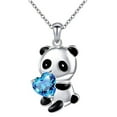 thumbnail image 2 of Joernso Pendant Necklace Panda Embrace Heart Exquisite Jewelry Cartoon Animal Necklace for Daily Wear, 2 of 8