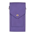 thumbnail image 2 of TECH CIRCLE Universal Inch Crossbody Phone Bag with Adjustable Shoulder Strap, Premium PU Leather Built-in Card Slot Shockproof Portable Cash Pocket Phone Case Bag, Purple, 2 of 4
