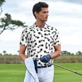 thumbnail image 3 of Yiaed Fish BonePrint Men's Short Sleeve Polo Shirt,Golf Polo for Men Three-Button Golf Shirt Athletic Casual Collared T-Shirt- 4X-Large, 3 of 7