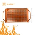 thumbnail image 5 of Outset Non Stick Copper Grill Grid, 7 x 11" BBQ Pan with Handles, 5 of 7