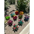thumbnail image 5 of Handmade Metal Bisnaga Cactus with Flowers - Garden Art Decor (Turquoise), 5 of 5