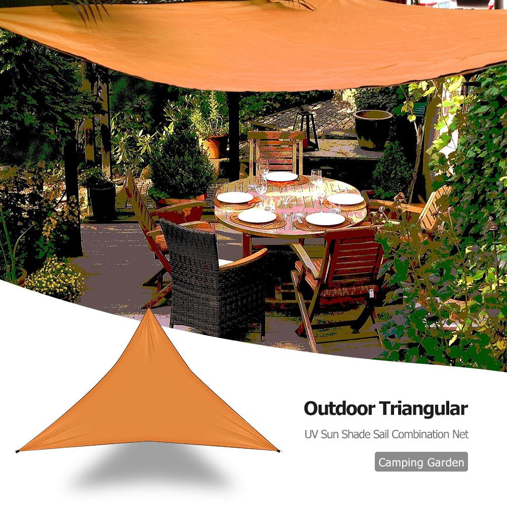 4*4m Outdoor Portable Triangular UV Sun Shade Sail Combination Net Home Camping 