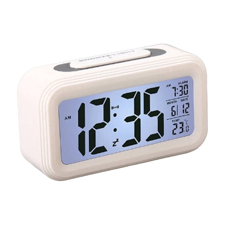 LOVARIA Alarm Clock,Smart Digital Clock for Bedrooms,Automatic Adjustable Backlit Bedside Clock with Gradual Alarm and Temperature Display