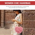 thumbnail image 2 of 1PC Crossbody Bag with Chain Plush Peach Heart Shape Bag Chain Messenger Bag Stylish Women Shoulder Bag Portable Women Shoulder Bag for Women Lady Use Rubber Red, 2 of 9