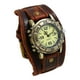 thumbnail image 1 of Reloj de cuarzo para hombre, relojes para hombre, reloj de cuero con correa de hebilla de pasador de moda punk para hombre, reloj para mujer, 1 of 3