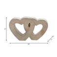 thumbnail image 5 of Interlocking Heart Sculpture for Home Decor - Ceramic Heart Ornament for Living Room, Bedroom, Bathroom or Office - Stoneware Accent Statue for Shelf or Coffee Table Display - 6", Gold & Metallic, 5 of 12