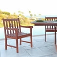 thumbnail image 2 of VIFAH Eucalyptus 34 Inch Durable Outdoor Contoured Armchair, Natural Finish, 2 of 3