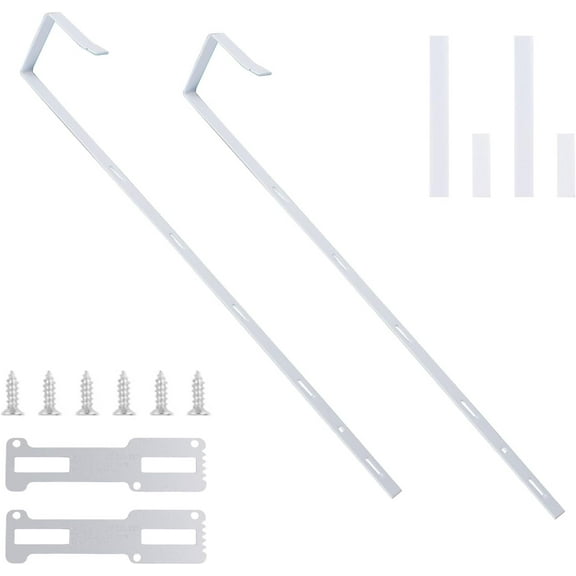 Over Door Mirror Hanger Adjustable Wall Mounted Mirror Set with Self-Adhesive Strips and Protective Padding for Bedroom Living Room Cloakroom Office