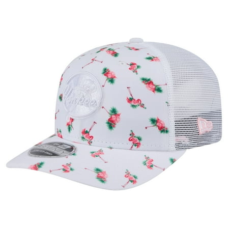 Men's-New Era  White New York Yankees Flamingo Mesh Back 9SEVENTY Stretch-Snap Hat