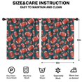 thumbnail image 2 of Kid Curtains,Football Icon Darkgreen Pattern Kid Insulated Curtains Set Of 2,Bedroom Essentials,Toddler Room Decor 52"x63", 2 of 5