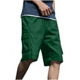 thumbnail image 3 of Liquidación de hoy DDAPJ pyju Men's Cotton Cargo Shorts Relaxed Fit Outdoor Casual Work Shorts Straight Wide Leg Short Pants with Multi Pockets Green M, 3 of 7