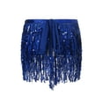thumbnail image 7 of Douhoow Women Belly Skirt Beach Bikini Mini Skirt Sequined Tassel Skirts Dance Performance Skirt, 7 of 7
