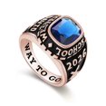 thumbnail image 3 of Mementos PJM Custom X-Large Men's Class Ring Sterling Silver for High School & College-Rose Gold, 3 of 6