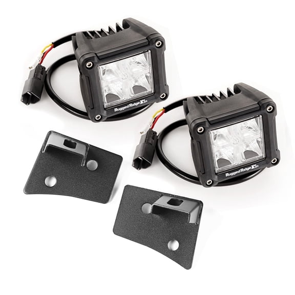 Rugged Ridge 11027.20 Light Kit, Windshield Mounted, Dual Beam, Square; 07-18 Wrangler JK