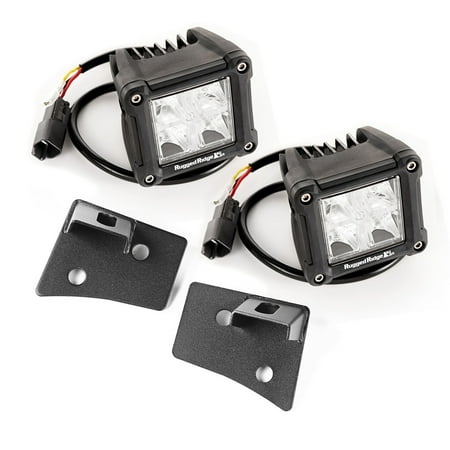 Rugged Ridge 11027.20 Light Kit, Windshield Mounted, Dual Beam, Square; 07-18 Wrangler JK