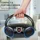 thumbnail image 4 of Reproductor de CD portátil Boombox SINGING WOOD 030C con radio negro, 4 of 9