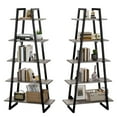 thumbnail image 2 of YUSAZENS 5 Tier Ladder Shelf, Tall Open Rustic Etagere Ladder Bookcase, Flower Stand Plant Rack, Standing Bookshelf for Living Room, Home Office, Balcony, Kitchen, Bathroom, 2 of 7