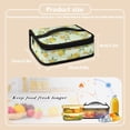 thumbnail image 7 of KUIFORTI Yellow Lemon Print Handbag Tote Bag Insulated Lunch Bag School Satchel Bag Leakproof Work School Cooler Bag Storage Pouch, 7 of 7