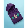 thumbnail image 3 of Alien Peace Trio Emoji - Futuristic Symbol Art Design Men's Hoodie, 3 of 4