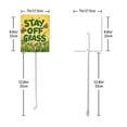 thumbnail image 2 of Eveokoki Stay Off Grass Sign with Metal Stakes, 7"x 8.8" Stay Off Grass Aluminum Signs for Yard, Weatherproof, Sturdy, 2 of 6