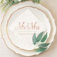 thumbnail image 2 of Crisky Wedding Napkins Mr Mrs Rose Gold Cocktail Beverage Dessert Napkins for Wedding Tabel Decoration Engagement Party Supplies, 100 Pcs, 3-Ply, 2 of 6