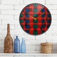 thumbnail image 3 of Yayeee Wall Clock Battery Operated 9.5" Silent Quartz Non-Ticking for Living Room Decor, Red and Blue Pattern, 3 of 8