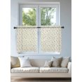thumbnail image 4 of Spring Floral Tier Curtains 36 Inch Length,Sheer Curtains for Bedroom Living Room Elegant Pastoral Flowers Farmhouse Art Beige Short Kitchen Curtains Drapes for Small Half Window 27.5"x36" 2 Panels, 4 of 7