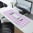 thumbnail image 2 of Gorgeous Pastel Checkered Mouse Pad - Cute Boho Appeal, Anti-Slip for Security, Perfect for Home Office, Suits Computer & Laptop Users, Sized 31.5x11.8in., 2 of 7