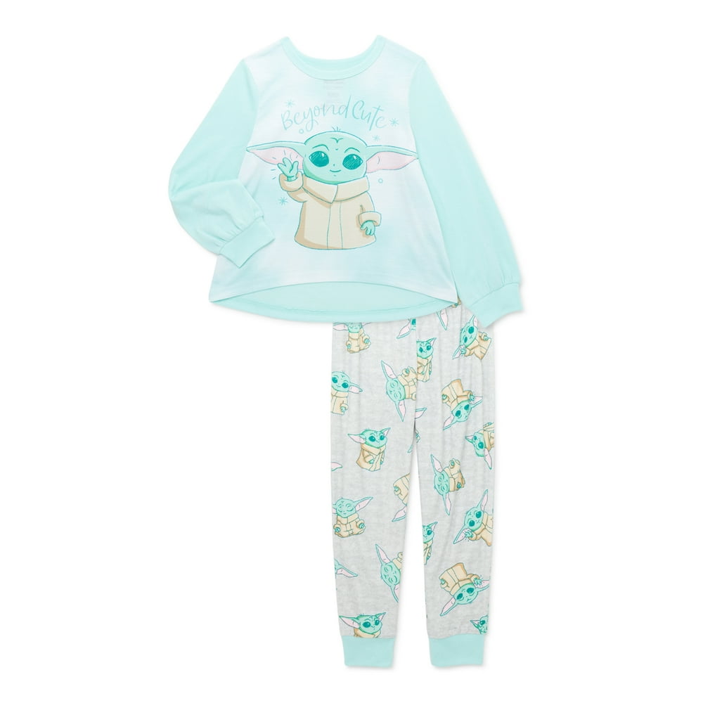 Star Wars Star Wars Girls Baby Yoda Long Sleeve Pajama, 2 piece Set