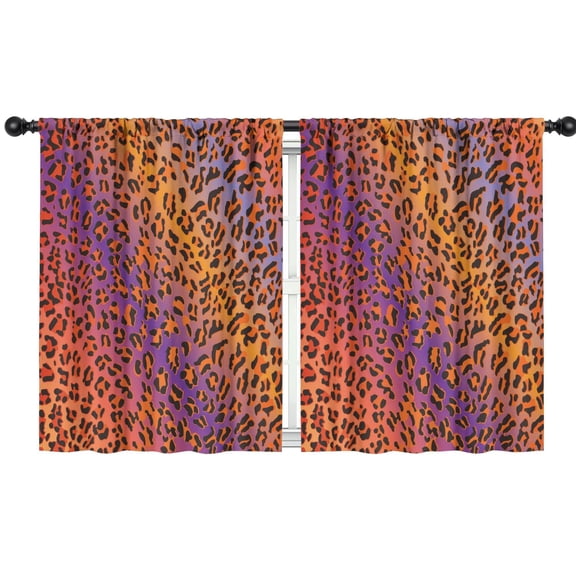 Blackout Kids Curtains,Leopard Print Childrens Insulated Curtains Set Of 2,Bedroom Essentials,Toddler Room Decor 42"x54"(106x137cm)