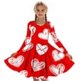 thumbnail image 4 of Robe à Manches Longues pour Filles, Robe Patineuse Évasée, Robe de Fête Extensible à Col Rond pour Récitals, École, Vacances, Tenue Décontractée Quotidienne, 4 of 6