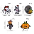 thumbnail image 3 of Série Halloween Brochettes Tête de Citrouille Mignonne Badge Squelette et Broche, 3 of 9