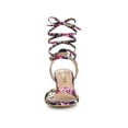 thumbnail image 6 of BLISSFUL STEP Women's Open Toe Block Mid Heeled Lace Up Sandals, 6 of 7