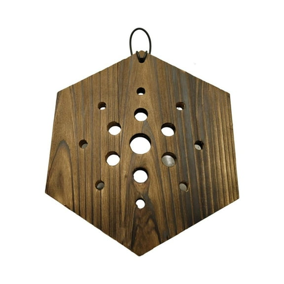 MOMOJIA Vertical Plant Display Board For Indoor Greeneries Wooden Hexagonal Wall Mount With Staghorn Fern Support Easy Installation Home Decoration