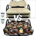 thumbnail image 6 of COEQINE Universal Golf Cart Seat Covers/Seat Blanket for EZGO Yamaha Club Car, Soft Seat Towel/Seat Cushions Folds Like a Bag for Easy Carry, All-Season, Vintage Tropical Hibiscus Leaf, 6 of 8