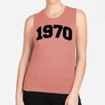 thumbnail image 2 of 1970 College Style Women's Muscle Tank X-Large Desert Pink, 2 of 5