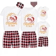 thumbnail image 1 of Pijamas familiares a juego de Navidad, conjuntos de Pijamas cortos de Papá Noel en julio, gris, 1 of 3