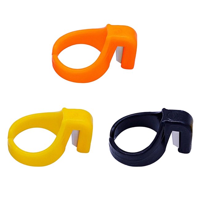 Anillo De Dedal De Costura De Plástico De 3 Uds Con Cortador De Hilo De Dedal De Hoja Yuarrent HA029646-00