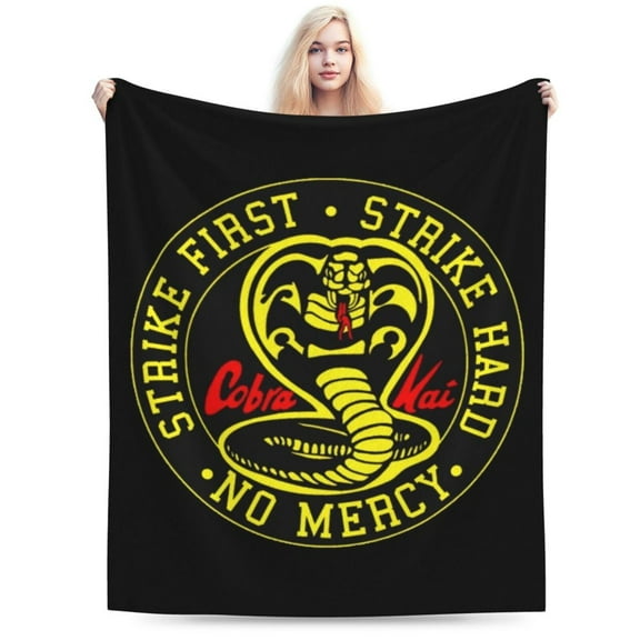 Cobra Kai Blanket, Soft Warm Cozy Plush Throw Blanket Gifts for Adults Kids, Lightweight Fuzzy Comfy Flannel Blankets for Couch Bed House Decor Travel 40"X30"