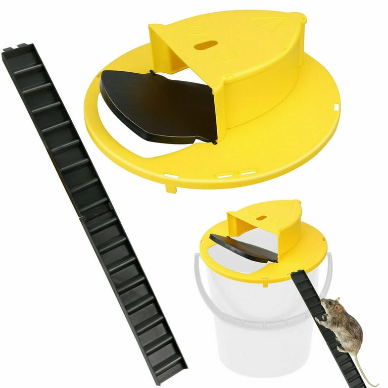 3 Packs Bucket Mouse Traps,Mousetrap Slide Bucket Lid, Mouse Catching Tool,Mouse  Trap with Flip Lid Mousetrap Catcher Indoor Outdoor 