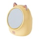 thumbnail image 5 of Caja de almacenamiento de maquillaje con espejo de doble cara, espejo de maquillaje giratorio, estuche para cosméticos Amarillo, 5 of 9