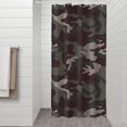 thumbnail image 2 of Green Brown Camo Mixed Shapes Pattern Shower Curtain 36"x72" ,Bathroom Decorative Shower Curtains Set with 12 Hooks,Modern Waterproof Washable Shower Curtain, 2 of 6
