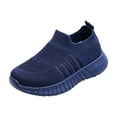 thumbnail image 2 of Kids Shoes, Girls Tennis Shoes, Kids Sneakers, Toddler Barefoot Shoes Mesh Slip On Walking Shoes Non Slip Soft Sole Running Sneakers Kids Casual Comfortable Tennis Sneakers, Blue US-8C/EU-24, 2 of 5