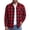 Red, variant on Flannel Shirt for Men Red and Black Buffalo Plaid Shirt Long Sleeve with Pocket L