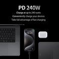 thumbnail image 4 of 2X para Cable 4 40Gbps 8K60Hz USB4 USB Tipo C A Tipo C PD240W Cable de Datos USB-C de Carga RáPida para 15 1.8M, 4 of 7