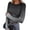 Gray&13#0203N, variant on Womens Shirts Long Sleeve Gradient Fitted Crew Neck Shirts for Women Color Block Spring Dressy Basic Women Tunic Tops with Thumb Holes